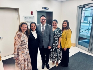 Patricia Morgan and Jacy Lance pose with Kathy Goldenberg, John Mulholland and Stephanie Summers